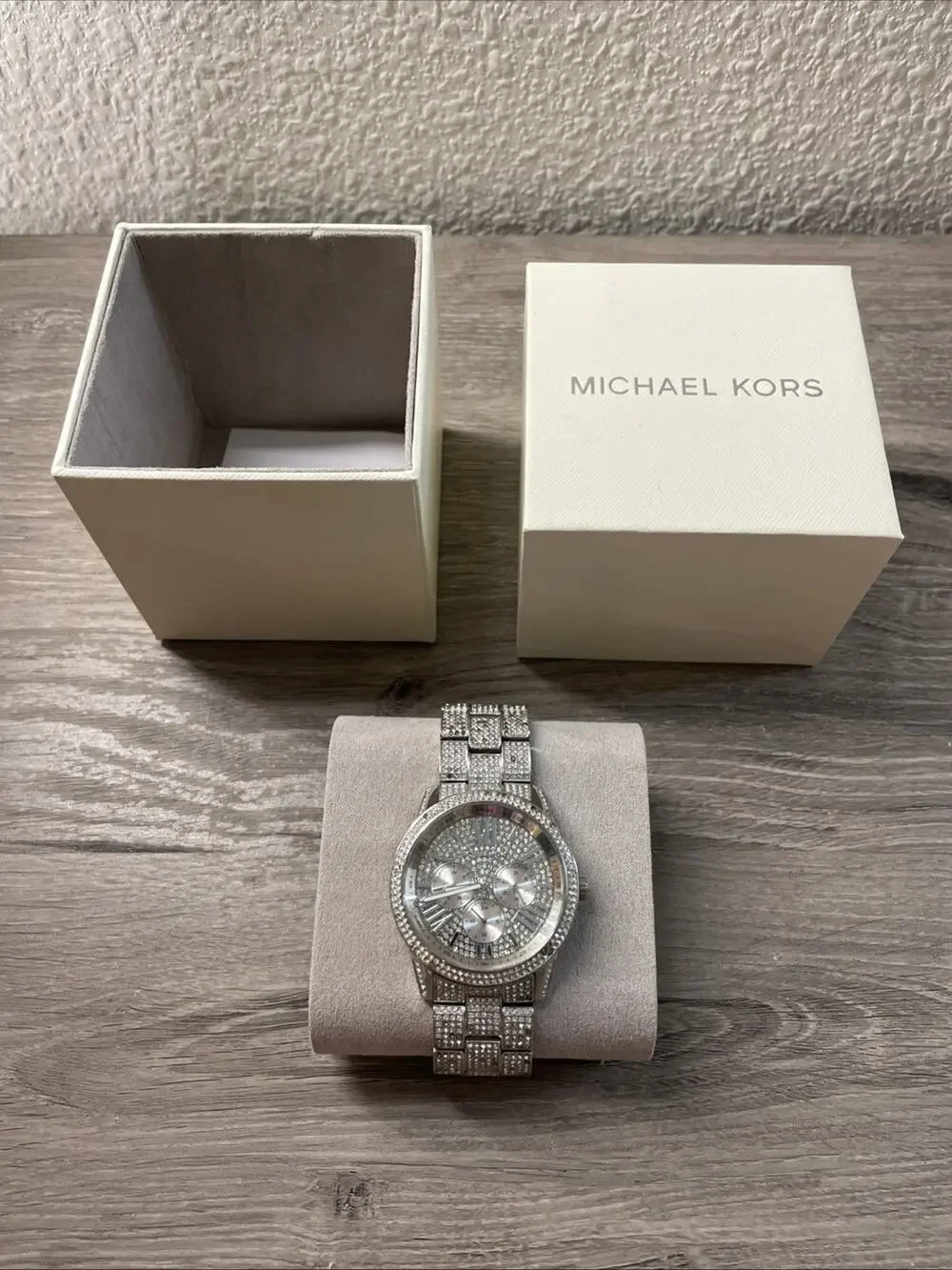 Michael Kors MK6788 Brynn Pavé Silver Chronograph Women's Watch - MSRP $495
